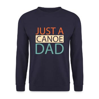 Kanu Kanute Just A Canoe Dad - Unisex Pullover - Navy - Vorne - Alina (178cm) & Michal (187cm)