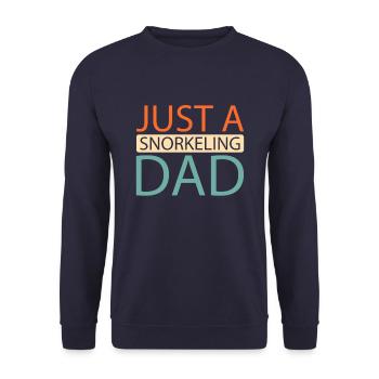 Schnorcheln : juste un papa plongeur en apnée - Sweat-shirt Unisexe - marine - Devant - Alina (178cm) & Michal (187cm)