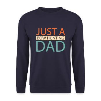 Bow Hunting Bow Hunter Just A Bow Hunting Dad - Unisex Sweatshirt - navy - Front - Alina (178cm) & Michal (187cm)