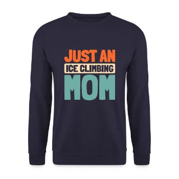 Eisklettern juste une maman grimpeuse sur glace - Sweat-shirt Unisexe - marine - Devant - Alina (178cm) & Michal (187cm)