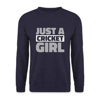 Cricket Just A Cricket Girl - Unisex Sweatshirt - navy - Front - Alina (178cm) & Michal (187cm)