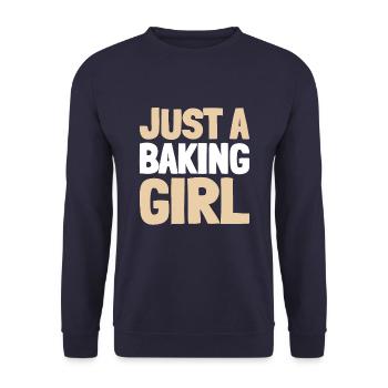 Boulangerie Boulangerie Juste une boulangère - Sweat-shirt Unisexe - marine - Devant - Alina (178cm) & Michal (187cm)
