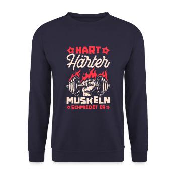 Bodybuilding bodybuilders - Unisex Sweatshirt - navy - Front - Alina (178cm) & Michal (187cm)
