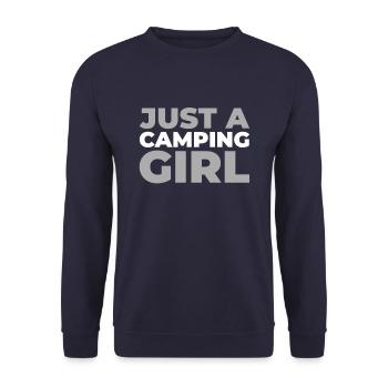 Tent Camping Camping Just A Camping Girl - Unisex Sweatshirt - navy - Front - Alina (178cm) & Michal (187cm)
