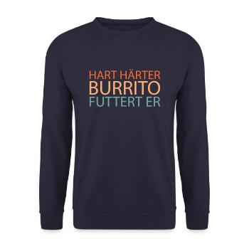 Burrito - Unisex Sweatshirt - navy - Front - Alina (178cm) & Michal (187cm)