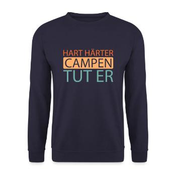 Tent Camping Camping - Unisex Sweatshirt - navy - Front - Alina (178cm) & Michal (187cm)