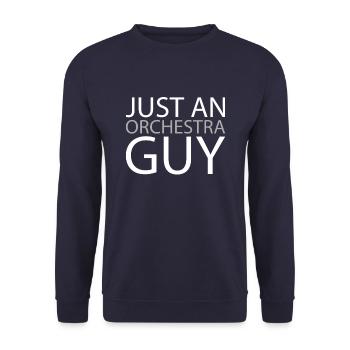 Orchester Just An Orchestra Guy - Unisex Pullover - Navy - Vorne - Alina (178cm) & Michal (187cm)