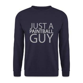 Paintball Just A Paintball Guy - Unisex Pullover - Navy - Vorne - Alina (178cm) & Michal (187cm)