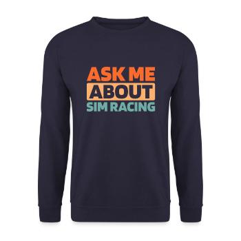 Sim Racing - Unisex Sweatshirt - navy - Front - Alina (178cm) & Michal (187cm)