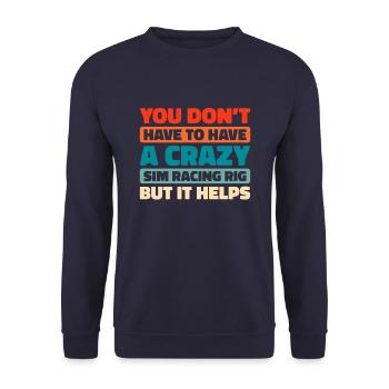 Sim Racing - Unisex Sweatshirt - navy - Front - Alina (178cm) & Michal (187cm)