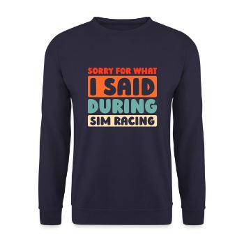 Sim Racing - Unisex Pullover - Navy - Vorne - Alina (178cm) & Michal (187cm)