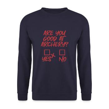 Archery Archery Archer Funny - Unisex Sweatshirt - navy - Front - Alina (178cm) & Michal (187cm)