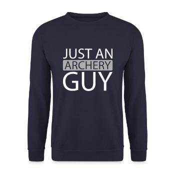 Bogenschießen Bogensport Bogenschütze - Unisex Pullover - Navy - Vorne - Alina (178cm) & Michal (187cm)
