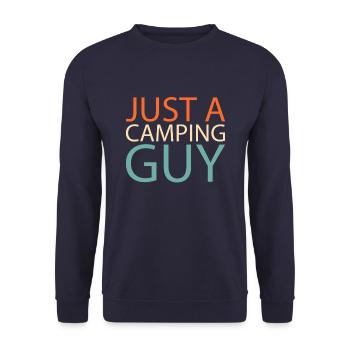 Tente Camping Camping Juste un gars de camping - Sweat-shirt Unisexe - marine - Devant - Alina (178cm) & Michal (187cm)