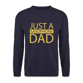 Saxophon Saxofon Juste un papa saxophone - Sweat-shirt Unisexe - marine - Devant - Alina (178cm) & Michal (187cm)