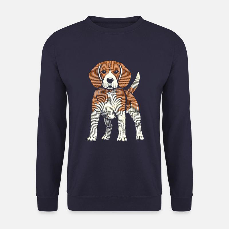 Empreinte digitale du beagle - Sweat-shirt Unisexe - marine