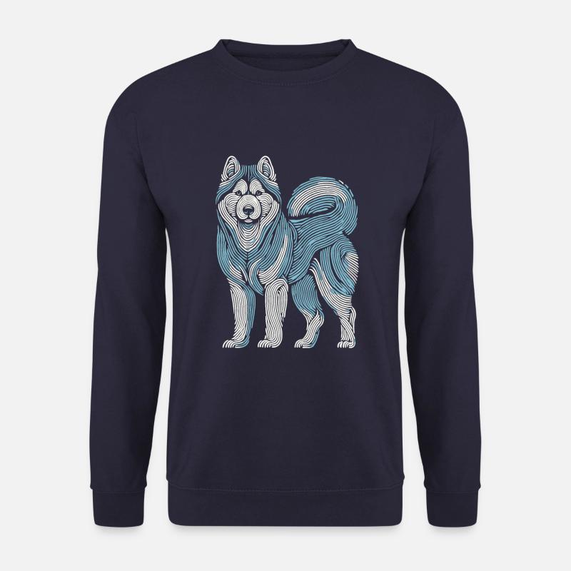 Empreinte digitale du husky sibérien - Sweat-shirt Unisexe - marine