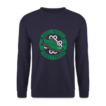 Irish Dance Irischer Tanz - Unisex Pullover - Navy - Vorne - Alina (178cm) & Michal (187cm)