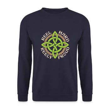 Irish Dance Irischer Tanz - Unisex Sweatshirt - navy - Front - Alina (178cm) & Michal (187cm)