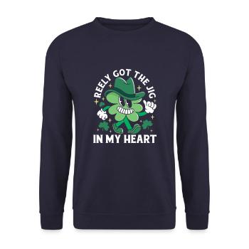 Irish Dance Irischer Tanz - Unisex Sweatshirt - navy - Front - Alina (178cm) & Michal (187cm)