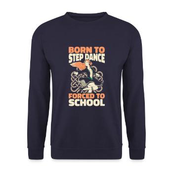 Irish Dance Irischer Tanz - Unisex Pullover - Navy - Vorne - Alina (178cm) & Michal (187cm)