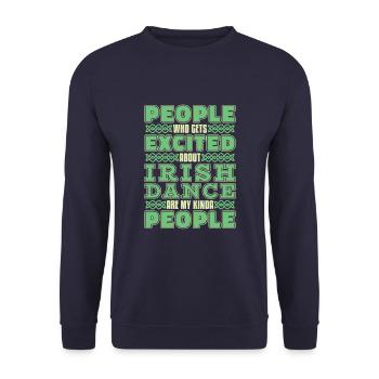 Irish Dance Irischer Tanz - Unisex Sweatshirt - navy - Front - Alina (178cm) & Michal (187cm)