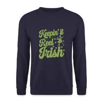 Irish Dance Irischer Tanz - Unisex Sweatshirt - navy - Front - Alina (178cm) & Michal (187cm)