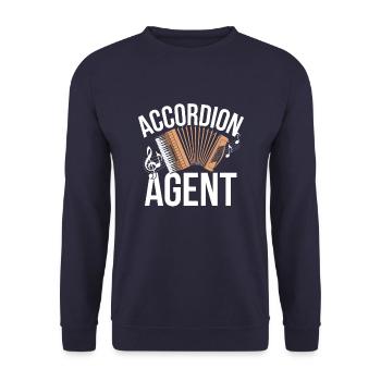 Akkordeon - Unisex Pullover - Navy - Vorne - Alina (178cm) & Michal (187cm)