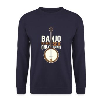 Banjo - Unisex Sweatshirt - navy - Front - Alina (178cm) & Michal (187cm)