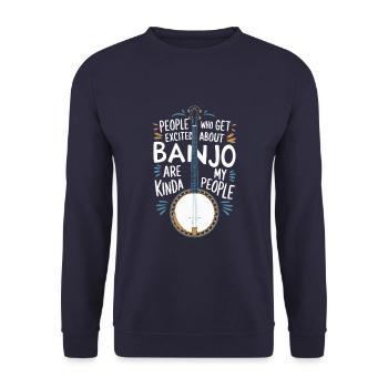 Banjo - Unisex Sweatshirt - navy - Front - Alina (178cm) & Michal (187cm)