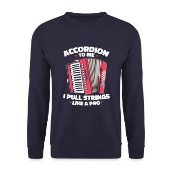 Akkordeon - Unisex Pullover - Navy - Vorne - Alina (178cm) & Michal (187cm)