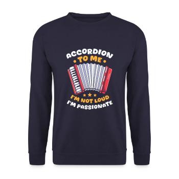 Accordéon - Sweat-shirt Unisexe - marine - Devant - Alina (178cm) & Michal (187cm)