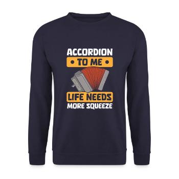 Accordion - Unisex Sweatshirt - navy - Front - Alina (178cm) & Michal (187cm)