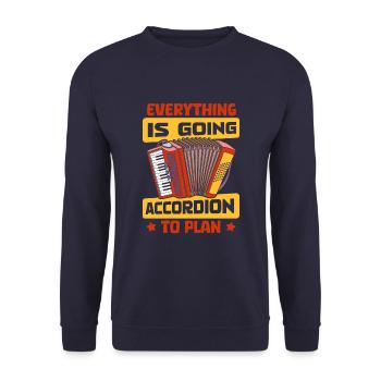 Akkordeon - Unisex Pullover - Navy - Vorne - Alina (178cm) & Michal (187cm)