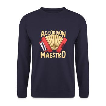 Akkordeon - Unisex Pullover - Navy - Vorne - Alina (178cm) & Michal (187cm)