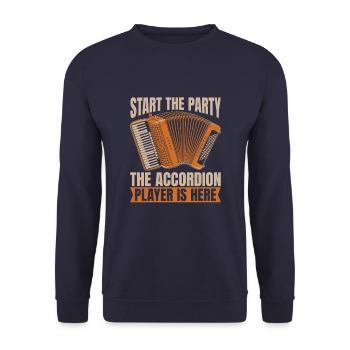 Accordéon - Sweat-shirt Unisexe - marine - Devant - Alina (178cm) & Michal (187cm)
