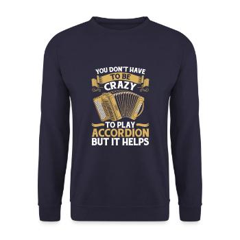 Accordéon - Sweat-shirt Unisexe - marine - Devant - Alina (178cm) & Michal (187cm)