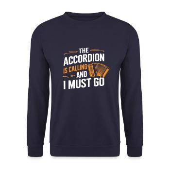 Accordion - Unisex Sweatshirt - navy - Front - Alina (178cm) & Michal (187cm)