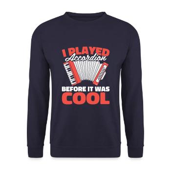 Accordéon - Sweat-shirt Unisexe - marine - Devant - Alina (178cm) & Michal (187cm)
