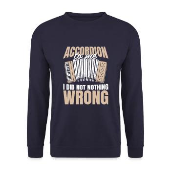 Akkordeon - Unisex Pullover - Navy - Vorne - Alina (178cm) & Michal (187cm)