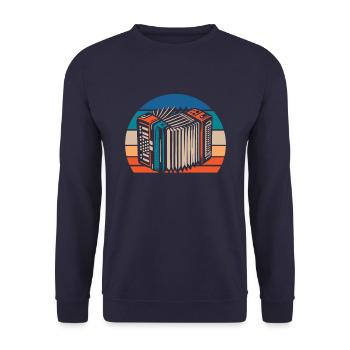 Akkordeon - Unisex Pullover - Navy - Vorne - Alina (178cm) & Michal (187cm)