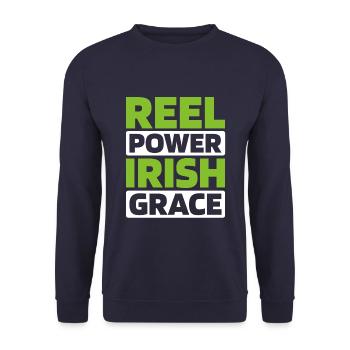 Irish Dance Irischer Tanz - Unisex Sweatshirt - navy - Front - Alina (178cm) & Michal (187cm)