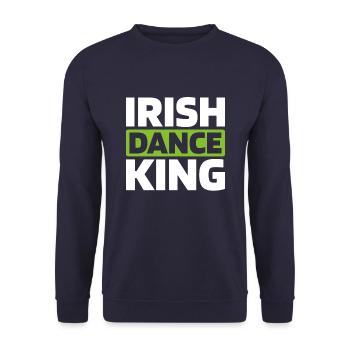 Irish Dance Irischer Tanz - Unisex Pullover - Navy - Vorne - Alina (178cm) & Michal (187cm)