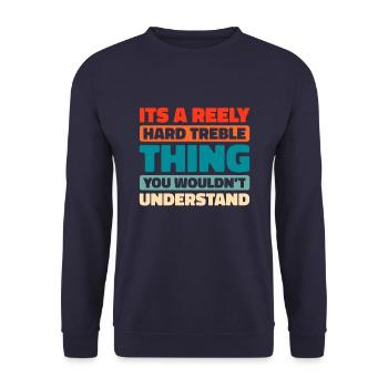 Irish Dance Irischer Tanz - Unisex Pullover - Navy - Vorne - Alina (178cm) & Michal (187cm)