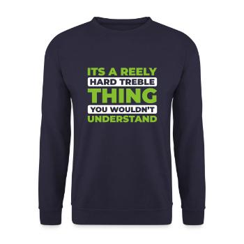 Irish Dance Irischer Tanz - Unisex Pullover - Navy - Vorne - Alina (178cm) & Michal (187cm)