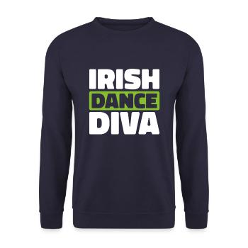 Irish Dance Irischer Tanz - Unisex Sweatshirt - navy - Front - Alina (178cm) & Michal (187cm)