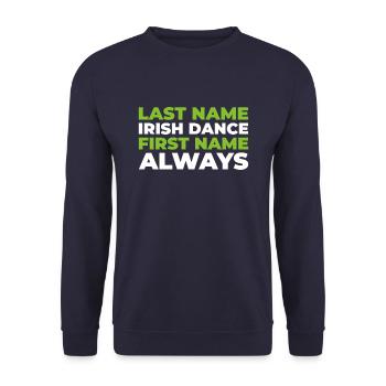 Danse Irlandaise Irischer Tanz - Sweat-shirt Unisexe - marine - Devant - Alina (178cm) & Michal (187cm)