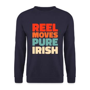Irish Dance Irischer Tanz - Unisex Pullover - Navy - Vorne - Alina (178cm) & Michal (187cm)