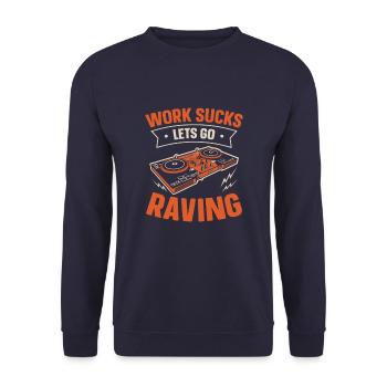 Dj Disc Jockey - Unisex Pullover - Navy - Vorne - Alina (178cm) & Michal (187cm)