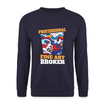 Art dealer - Unisex Sweatshirt - navy - Front - Alina (178cm) & Michal (187cm)